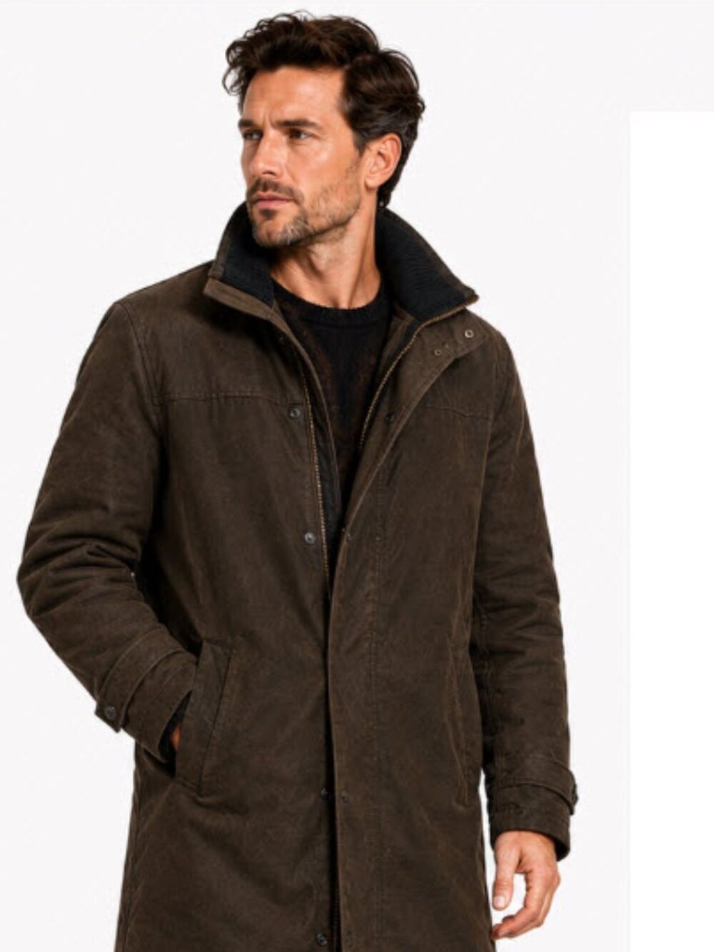 Dockers Brown Faux Suede Coat Size Medium